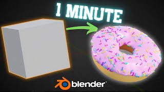 Create a Donut in Blender in 1 Minute [upl. by Thielen]