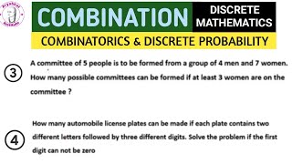 Combinations  Combinations in discrete mathematics  combinatorics discrete mathematics [upl. by Keely331]