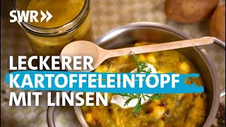 Vegetarischer KartoffelLinseneintopf  selbst gemacht und eingekocht  Koch ein [upl. by Jolene]