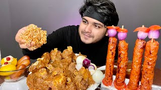 SPICY MUTTON CURRY WITH BASMATI RICE  BIG BITES  EATING SHOW  MUKBANG [upl. by Anahsirk287]