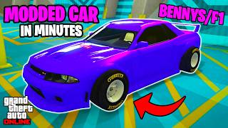 SUPER EASY F1 WHEELS ON ANY CAR IN GTA 5 ONLINE  BENNYS MERGE GLITCH 168 ALL PLATFORMS [upl. by Sproul55]