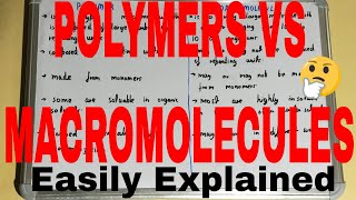 Difference between polymer and macromoleculesDifference between macromolecules and polymers [upl. by Agata]