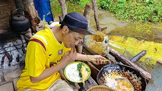 Extraordinarily delicious flat fish in spicy sauce with wild grass vegetables  dapurgosong recipes [upl. by Airun566]