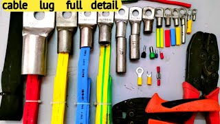 Cable Lugstype of cable lugsring type lug How to crimpingcable termination  ferrule [upl. by Relyhcs]