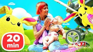 Prendiamoci cura dei neonati insieme a Una mamma per Lucky Video per bambini con giochi per piccoli [upl. by Enalb]