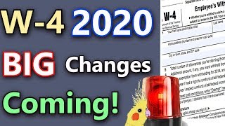 Major W4 Changes Coming W4 2020 Explained amp Privacy Concerns W4 Tax Form 2020 [upl. by Montague]