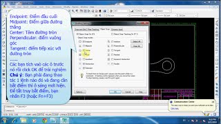 Cài đặt truy bắt điểm tự động trong AutoCAD [upl. by Egroeg131]