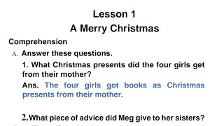 a merry christmas class 5 question answer chapter 1 solutions of ace with aster english reader [upl. by Latrena]