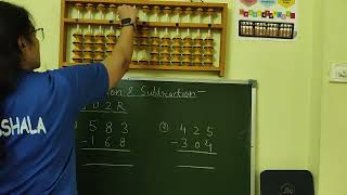 Addition amp subtraction 3 digit 2 rowsabacusshalaabacuslearning [upl. by Troy]