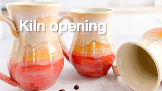 Kiln opening using spectrum’s new floating glazes amaco and mayco [upl. by Llemij]