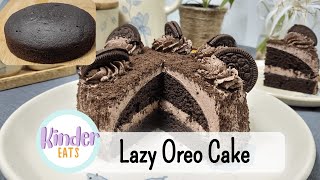 Lazy Oreo Cake  No Oven  Eggless  3 Ingredients Only  Easy amp Quick  Baking Recipe  Kinder Eats [upl. by Anilegna]