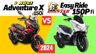 Rusi Adventure 150 X vs Motorstar Easy Ride 150P Fi  Side by Side Comparison  Specs amp Price  2024 [upl. by Readus]