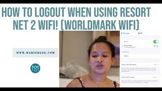 How to Logout when using Resort Net 2 Wifi Worldmark WiFi [upl. by Eva]