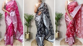 Kanchi organza 1 minute sarees ₹750 only [upl. by Davies157]