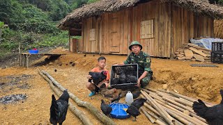 A new life in a wooden house a kind soldier and a flock of black chickens gifted the boy Khai [upl. by Konrad]