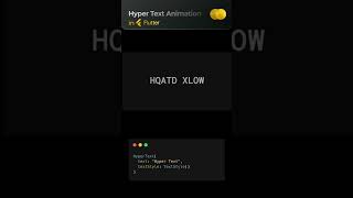 HyperText Dynamic Text Animation for Flutter [upl. by Babita]