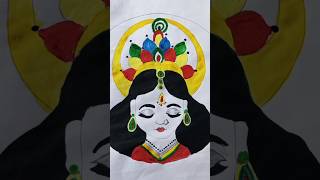 Pansil se bnaye easy drawing with sketch Navratri special drawing shorts beautifull maa durga [upl. by Pasadis]