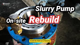 Slurry Pump Rebuild StepbyStep OnSite Assembly After Repair [upl. by Gnues859]