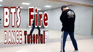 Dance Tutorial BTS  Fire Count  Mirrored 안무배우기 [upl. by Okoy582]