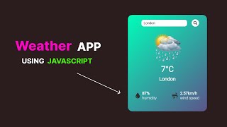 Weather App using HTML CSS and JavaScript [upl. by Notlimah677]