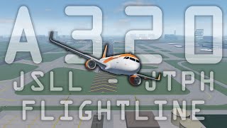 An easyJet to fly  JSLL to JTPH  A320 Full Flight  Roblox Flightline [upl. by Ardnuasak]