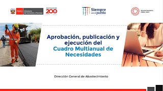 Aprobación publicación y ejecución del Cuadro Multianual de Necesidades [upl. by Einnad735]