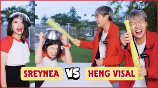 ENG លេង Game ជាមួយបងសាល  Sreynea VS Heng Visal  Sreynea ស្រីនា [upl. by Acnoib922]