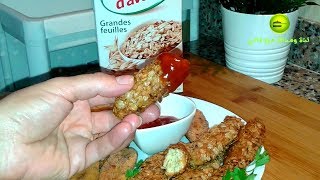 نوكيت الدجاج بالشوفان والجبن مقرمش ولذيذ Nuggets de poulet fait maison [upl. by Faber]