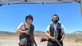 12 Year Old First Time Trap Shooting with Stoeger Condor OverUnder 20 Gauge [upl. by Geehan]