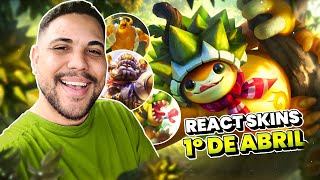 REACT SKINS PRIMEIRO DE ABRIL  LEAGUE OF LEGENDS  LOL  JUMARGEM [upl. by Steve863]