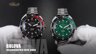 Bulova Oceanographer 98B320 VS 96B322 Devil Diver Green VS Classic Automatic [upl. by Dorothi]