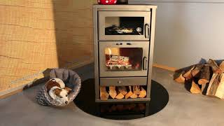 Kaminofen mit Backfach Victoria Triumph F  Cooking Wood Stove [upl. by Yoo]