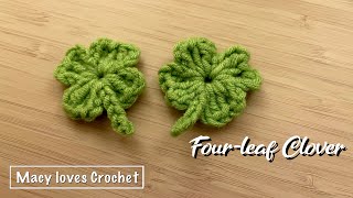 CROCHET a FourLeaf Clover  4 Leaf Clover  Easy [upl. by Dougall]