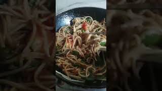 Mix vegetables noodles 🍜 Korean saucePieuAngel [upl. by Tingley]