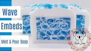 Wave Embed Soap Tutorial Using Melt and Pour Soap and Silicone Mold [upl. by Pattin709]