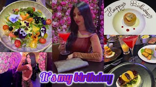 My Birthday dinner at Elvet steak house restaurant birthday dinner restaurant party food 🎂🎁💋 [upl. by Nosrej]