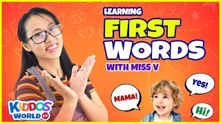 First Words for Babies  Teaching Toddlers to Talk  Learning Basic English Words [upl. by Mundt]