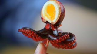 Egg Inside Octopus Head  Tako Tamago Recipe [upl. by Agnes913]