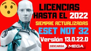 LICENCIA Y SERIALES PARA ESET NOD32 ANTIVIRUS ACTUALIZADO 2021 FULL LICENCE [upl. by Junieta]