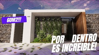 PLANO CASA PEQUEÑA Y MODERNA  60m2  VIVIENDA ECONOMICA Y FUNCIONAL  CASA DE CAMPO  PLANOS GRATIS [upl. by Enuj]