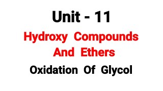 Oxidation of Glycol  Hydroxy Compounds And Ethers  TN 12th Chemistry  in tamil  unit 11 [upl. by Airotnes]