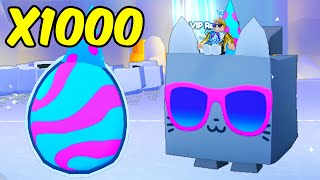 Hatching 1000 HYPE EGGS To Get TITANIC PARTY CAT In Pet Simulator 99 [upl. by Armillas]