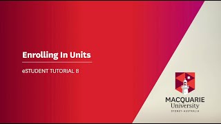 eStudent Tutorial 08 – Enrolling In Units [upl. by Ford273]