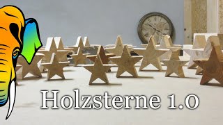 Holzsterne aus Holzbalken mit der Tischkreissäge  schnell und einfach [upl. by Ainotahs543]