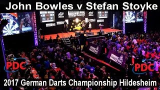 2017 German Darts Championship Hildesheim John Bowles v Stefan Stoyke  First Round [upl. by Frohman841]