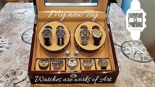 Aublan Wooden Automatic Watch Winder Review And Special Deal From Olymbros [upl. by Entsirhc]