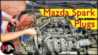 Replacing Mazda 6 Spark Plugs [upl. by Gnik]