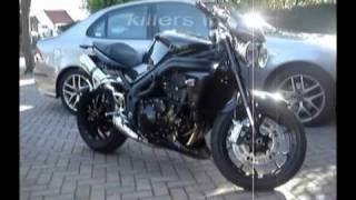 Arrow Exhaust Sound Comparison Triumph Speed Triple 1050 [upl. by Nnairb668]