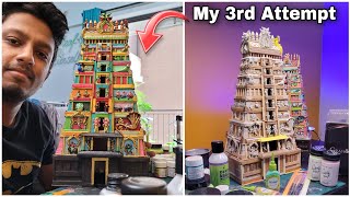 How to Make Gopuram Model  South Indian Temple Craft thekraftco ganpatidecoration [upl. by Burner]