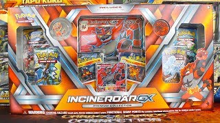 Pokemon Cards  Opening a Incineroar GX Premium Collection Box [upl. by Rafa]